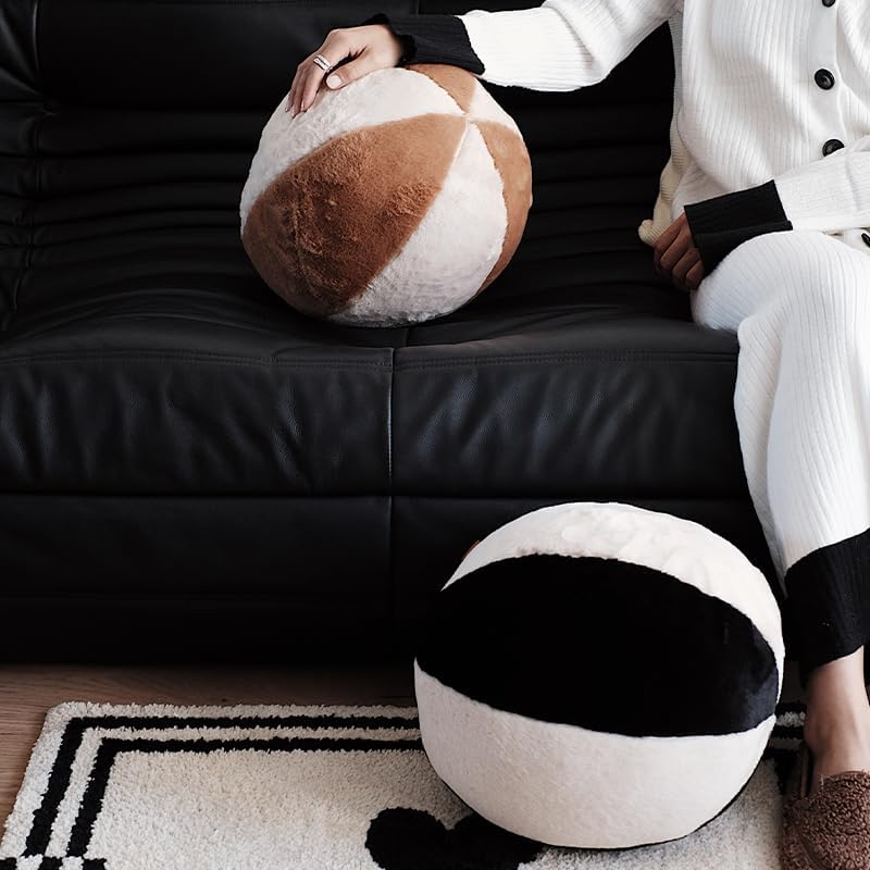 Miniatura 5 de Almohada de felpa simple con cara sonriente de baloncesto, de 11.8 pulgadas, regalo de Halloween, divertida expresión, decoración de habitación