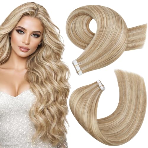 Moresoo Tape in Extensions Brown Blonde Highlights 12in 20Pcs 30g