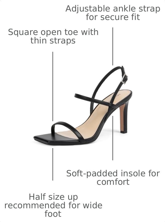 Image of Modatope Womens Sandals Open Toe Strappy Sandals Ankle Strap High Heel Sandals for Women