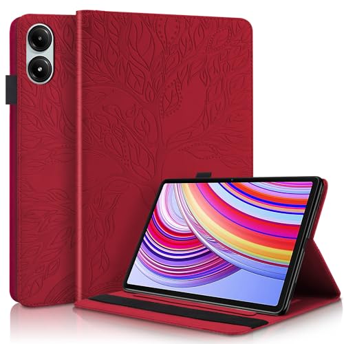 Étui Tablette Xiaomi Redmi Pad Pro 12.1 Anti-Perte de Stylet Housse Rouge