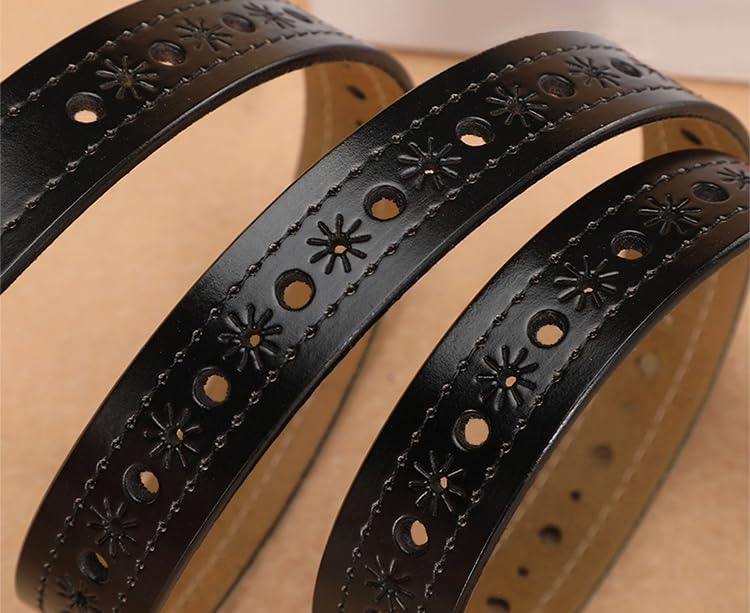 FGSS Fashion-Gold-Buckle Waist-Belt for Women Ladies Casual Leather-Belts Hollow Skinny Belts for Pants Jeans Dresses4