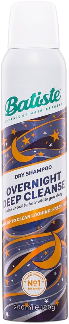 Batiste Overnight Deep Cleanse Dry Shampoo - Detoxify Your Hair While You Sleep - Refresh & Reclaim Your Morning - No White Residue - Long-Lasting Freshness - Hair Care - 200ml