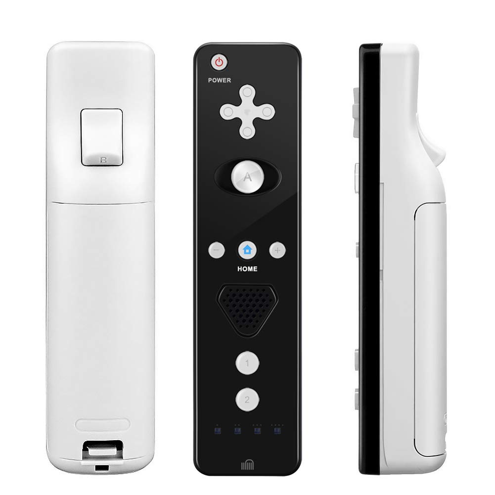 ameego GN-009RN DB Unique design Wireless Remote controller & Nunchuck Controller with Silicon Case and Wrist Strap for Nintendo Wii & Wii U & Mini Wii (Design-B Black)