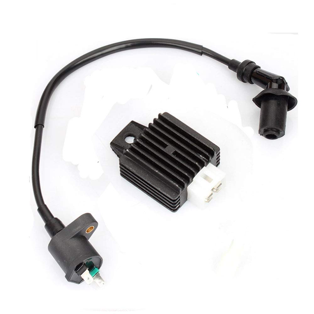 Motorrad Zündspule & CDI Box Set – 5-teilig, Für GY6 50cc-125cc – Inkl. Zündkerze, Gleichrichter & Magnetspule