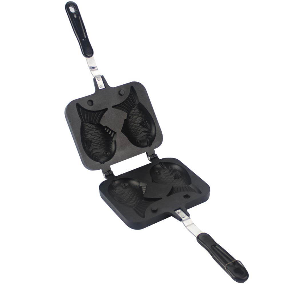 Gofrera Molde para gofres, Fabricante de la galleta antiadherente, Domésticos de Cocina de gas para Gofres, Tostadora, Emparedado, Desayuno y Más#6
