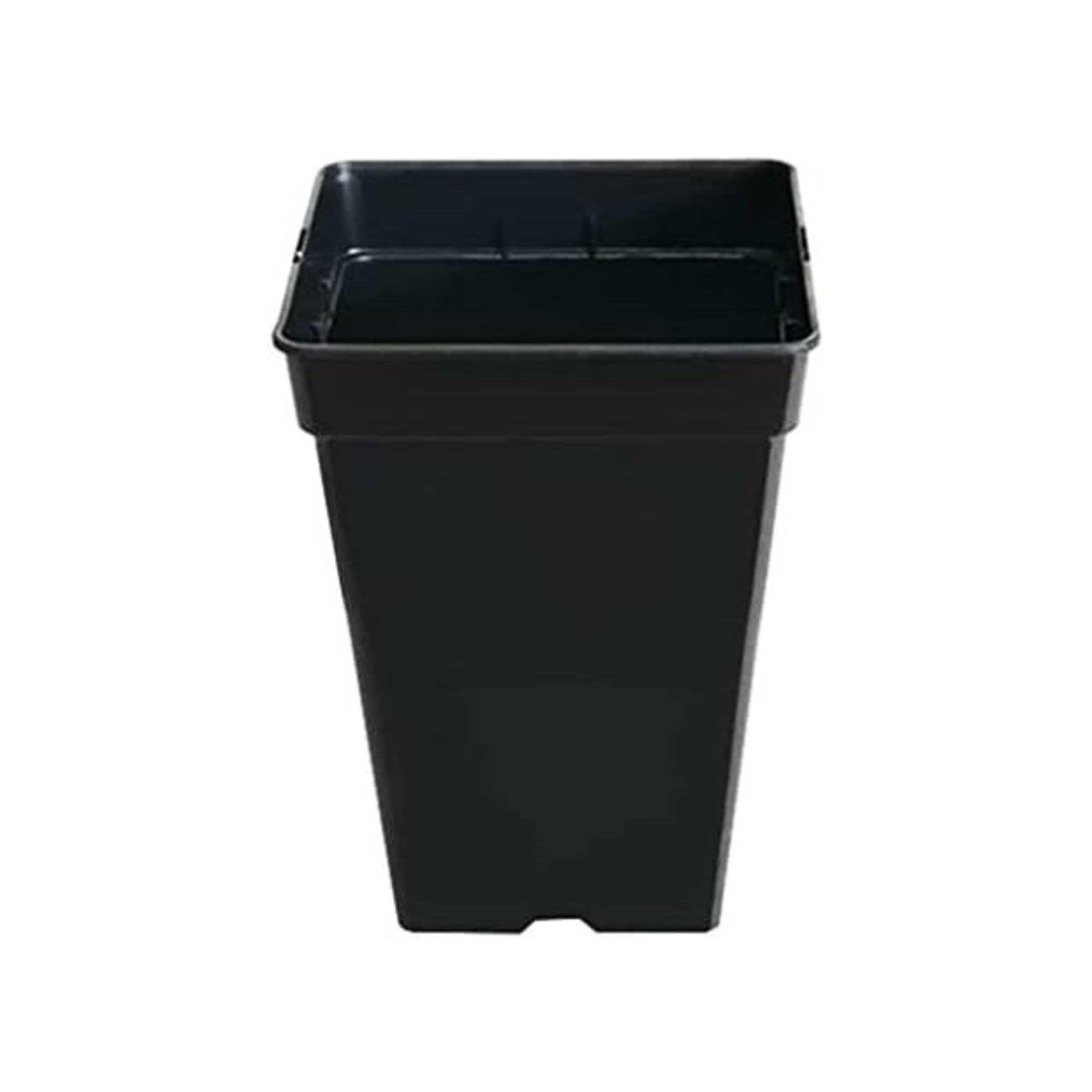 GROWMANIA Pack 20 Macetas Cuadradas para Plantas Negra 7L - Cinco Maceteros de Plástico para Flores 20x20x27 cm