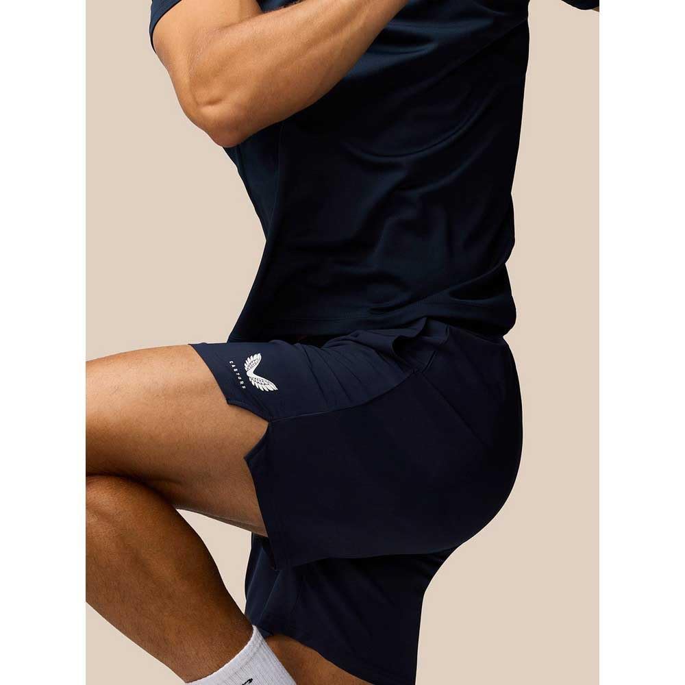 Castore Branded Elastic Shorts Poliester Męskie Niebieskie Spodenki Sportowe