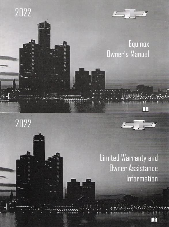 Two covers of Chevrolet Equinox manuals. Top: 2022 Equinox Owner's Manual. Bottom: 2022 Limited Warranty and Owner Assistance Information.