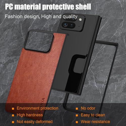Housse Google Pixel 10 Pro Fold cuir PU premium AIORIA marron retro