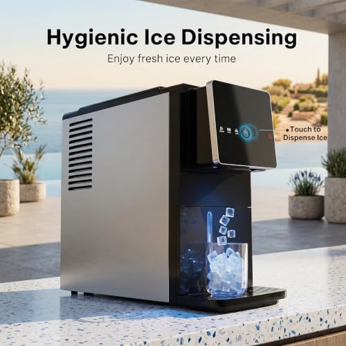 Image of Silonn Nugget Ice Maker Countertop, Auto-Dispense Ice System, Self-Cleaning Ice Machine, 40 lbs Per Day Soft Chewable Ice, Self-Dispensing Nugget Ice Maker for Home Kitchen, Office and Party Use