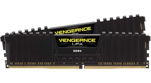 Corsair CMK32GX4M2B3200C16 Vengeance LPX 32 GB (2 x 16 GB) DDR4 3200 MHz C16 XMP 2.0 High Performance Desktop Memory Kit - Black
