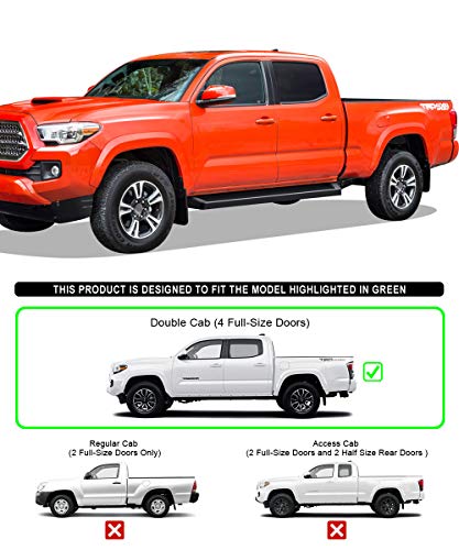 Estribos negros 6in APS para Toyota Tacoma 05-23 miniatura 2