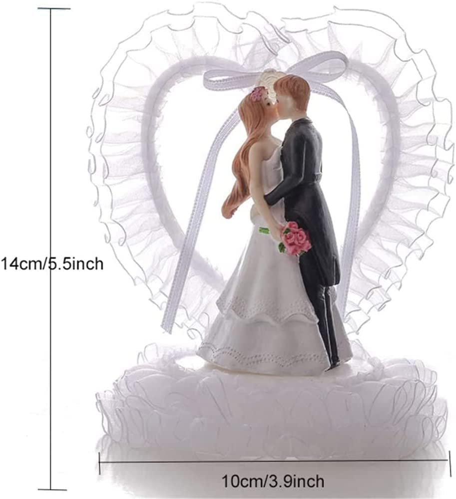 Decoración para Tartas de Boda de 5.5 in, decoración romántica para Tartas de Novia y Novio para decoración de Bodas, Fiestas de cumpleaños, Bodas.