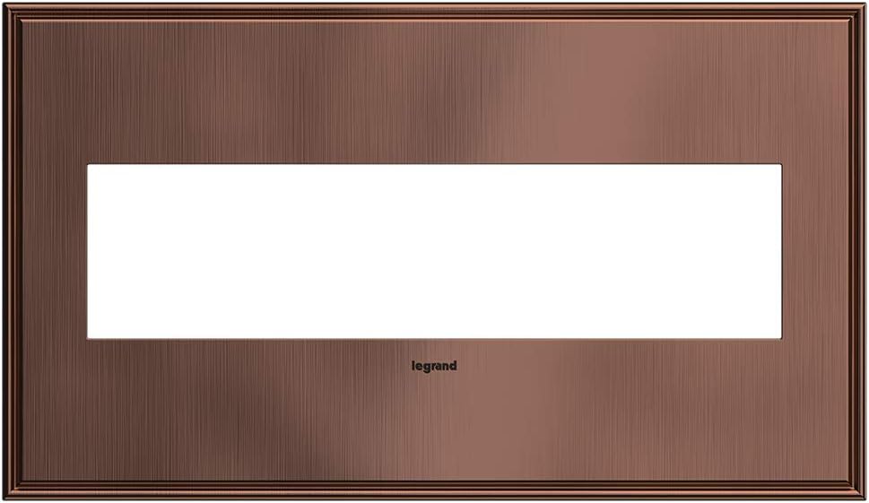 Legrand adorne Matte Antique Copper, 4-Gang Wall Plate, AWC4GMAC4