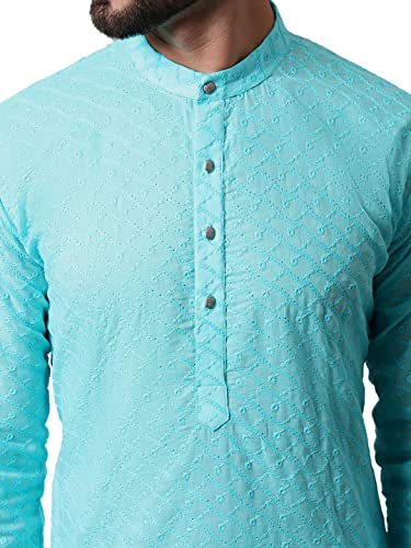 Image of Jompers Men's Regular Fit Cotton Embroidered Kurta Set