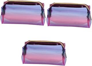 FRCOLOR Bolsa Cosmética Tpu 3 Peças Bolsa Transparente De Pessoal Bolsa De Maquiagem Para Viagem Bolsa Cosmética Portátil Bolsa Transparente De Viagem Bolsa Cosmética