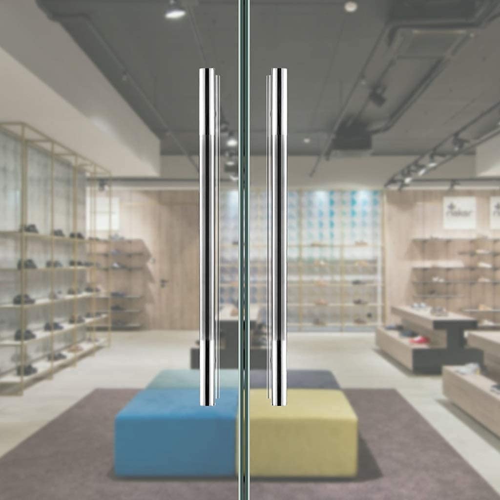 Maniglia per Porta Maniglia per Porta in Vetro in Acciaio Inossidabile Maniglie per Porte Scorrevoli per Ufficio Tubolari Commerciali 10 Dimensioni Maniglie per Porte Hardware/60 * 40Cm