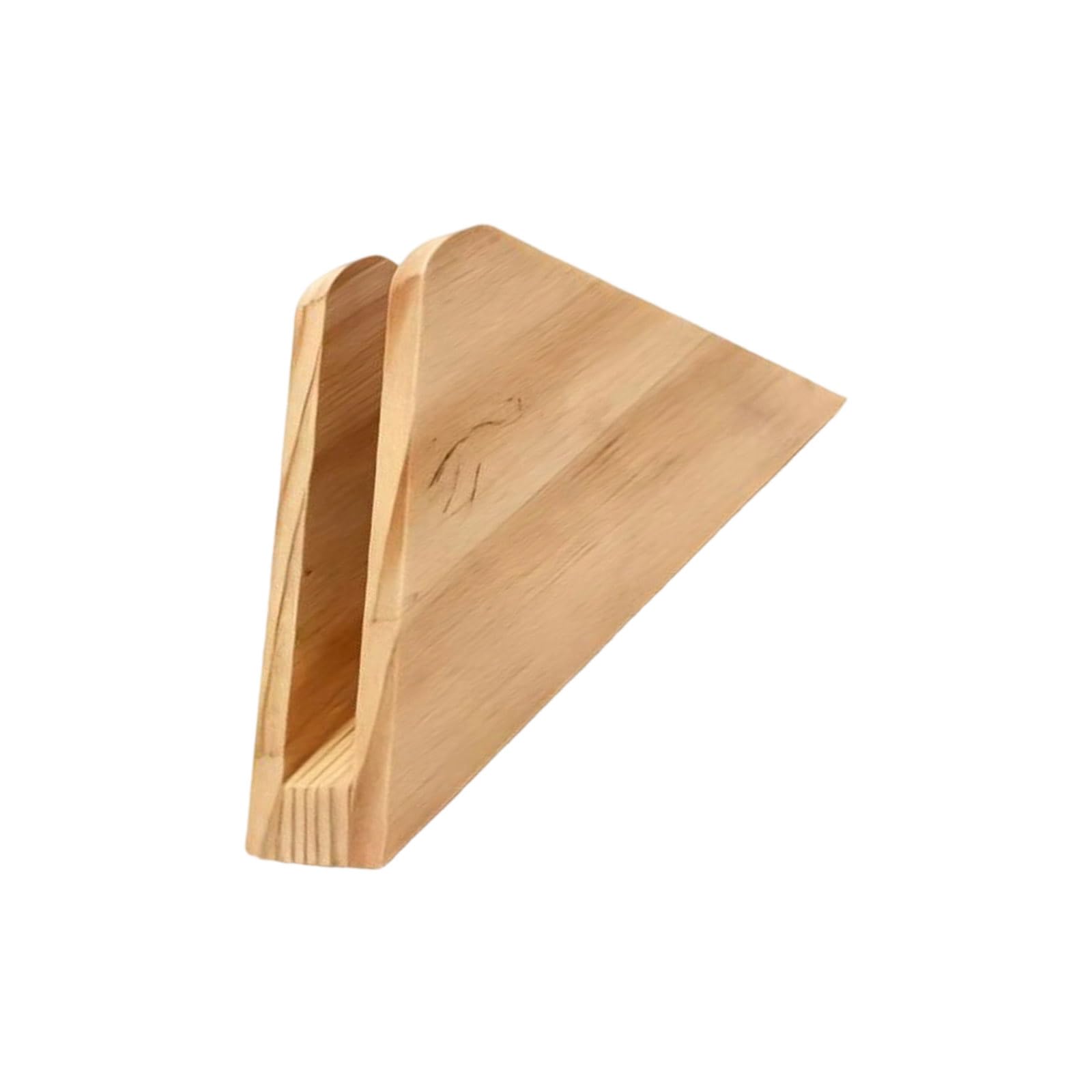 Handcrafted Real Wood Triangle Tissue Holder Sturdy and Stylish for Countertop or Tabletop Stylish Wood Triangle Tissue Holder for Kitchen Countertop
