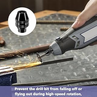 DONOONIS 4486 Mandrino per trapano, 2 pezzi Mandrinoda 1/32 a 1/8, per mandrino per trapano per Dremel 4000,400,3000,398,395,300,200,285,8200, ecc.