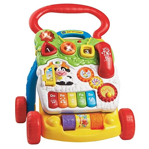 Fisher-Price DLD94 - Zebra Lauflernhilfe Lauflernwagen mit Musik und Lichtern lehrt Buchstaben und Zahlen, ab 6 Monaten deutschsprachig 2 Vtech Baby 80-077074 - Spiel- und Laufwagen Special Edition, Normalverpackung, Bunt-Rot/Gelb