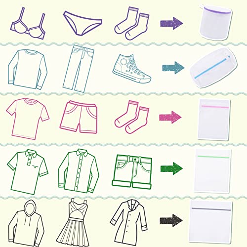 myHomeBody-Mesh-Laundry-Bags-Delicates-Bag-for-Washing-Machine-Mesh-Bags-for-Laundry-with-Zippers-Laundry-Bags-Mesh-Wash-Bags-Mesh-Bag-Laundry-Bag-as-Travel-Laundry-Bags-5-pcs-Set myHomeBody Mesh Laundry Bags Delicates Bag for Washing Machine Mesh Bags for Laundry with Zippers Laundry Bags Mesh Wash Bags Mesh Bag Laundry Bag as Travel Laundry Bags 5 pcs Set