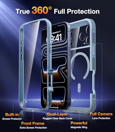 image for Diaclara Magnetic Designed for iPhone 17 Pro Max Case Full Body Bumper