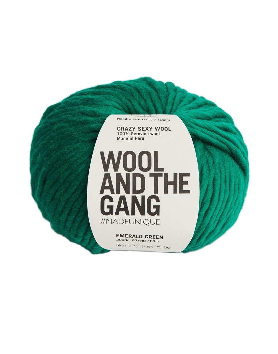 Amazon | Wool and the Gang Crazy Sexy Wool エメラルドグリーン(032 