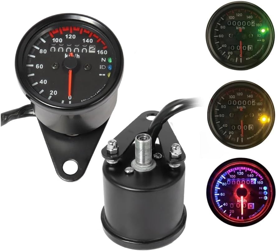 Meter Odometer Application：Motorcycle Instrument Odometer Universal Motorcycle Odometer Speedometer Gauge For Bobber For Chopper Cafe