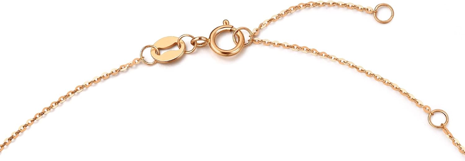 CHOW SANG SANG Delicate Gold 18K Rose Gold MINTY Collection Blooming Pierced Rose Necklace for Women 92771N | 18.5 Inches, (47 CM)