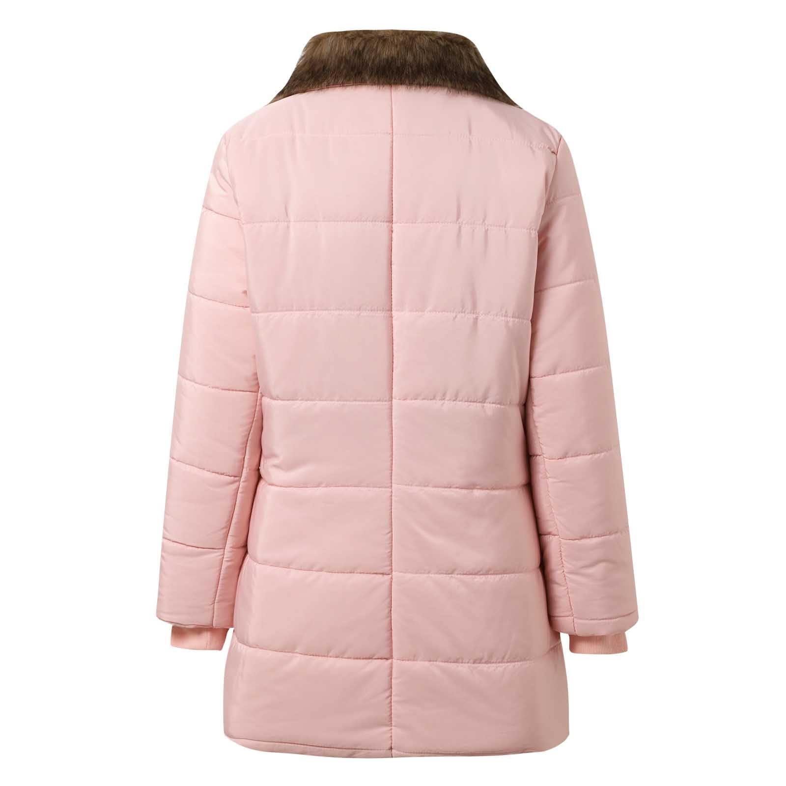 Giacca Autunno Piumini da Donna, Cappotti da Donna, Trench Lungo con Bottoni, Giacca Calda e Spessa, Soprabito Abbigliamento Esterno con Cappuccio Sera