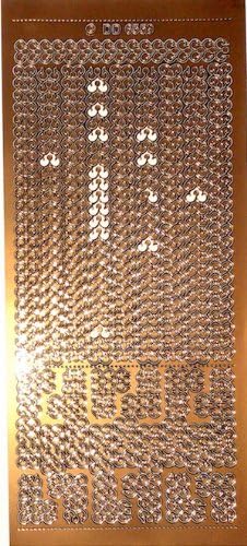 Bronze Borders & Corners Peel Off Outline Sticker