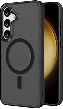 Magnetic Cover Compatible with Samsung Galaxy S23, Translucent Matte Slim Case, Black