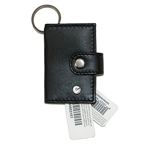 CTM Leather Scan Card Key Chain Wallet (Pack of 3), Black with Black Interior3