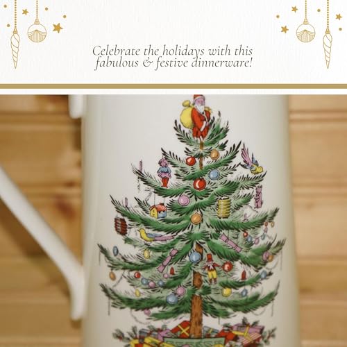 Spode Christmas Tree 32 Oz Porcelain Jug - Festive Holiday Kitchenware for Milk, Cream, Juice - Collectible & Elegant Tableware for Christmas Celebrations - Rustic Ceramic & Vintage Water Pitcher - Image 8