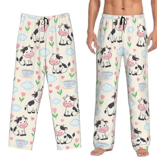 Men's Pajama Pants Pjs Bottoms With Pockets Sleep Lounge Pants For