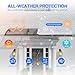 Awning for Door Entrance 40x48 Inch, Polycarbonate Canopy Front Door Awnings Exterior with Separate Drainage, All-Weather UV, Rain & Snow Protection for Porch, Patio, Window, or Deck