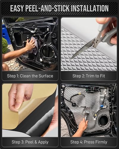 Image of Car Sound Deadening Mat - 80mil Butyl Automotive Sound Deadener, 36 sqft