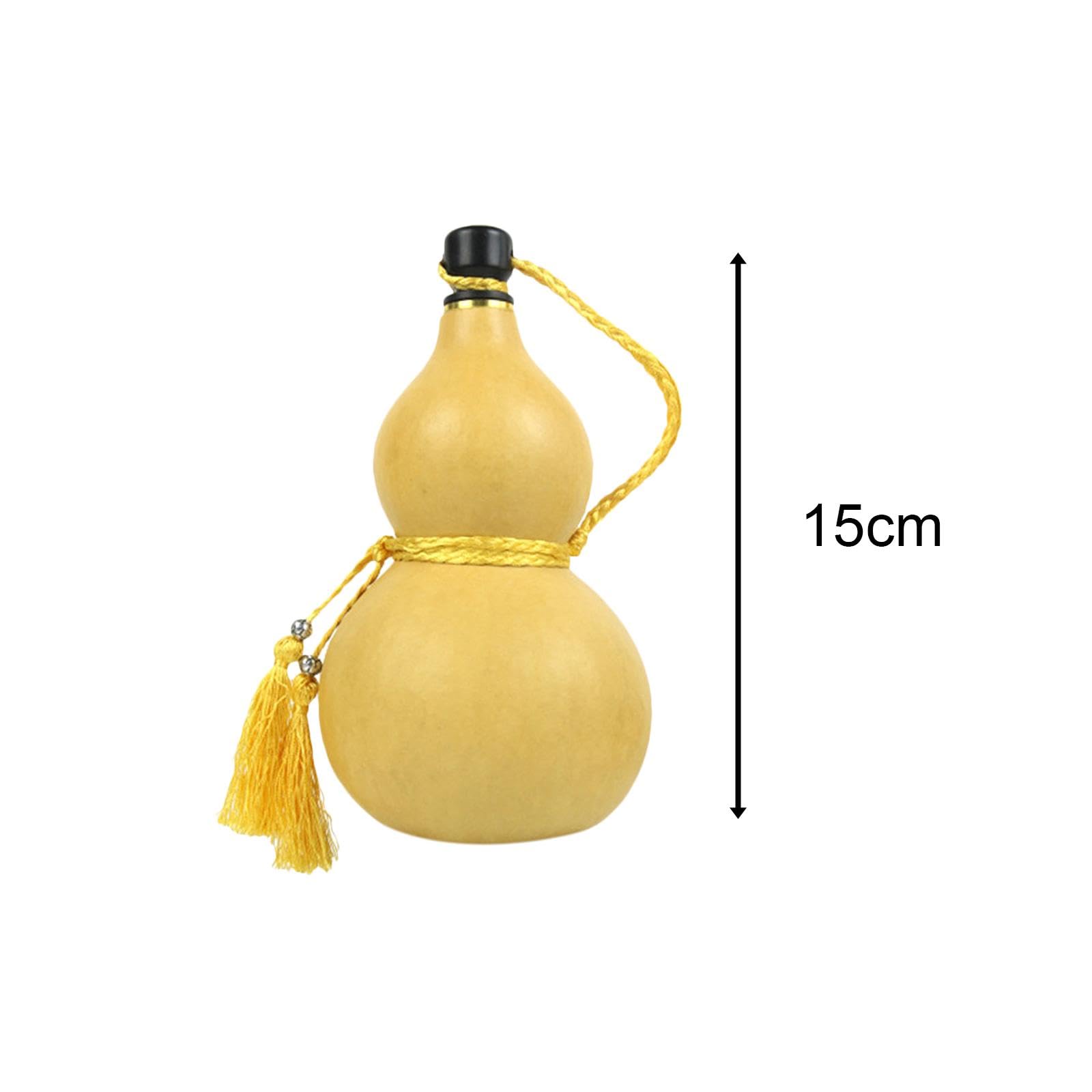Baoblaze Kürbis-Wasserflasche, Kürbis-Weinflasche, Outdoor-Aktivitäten, Trinkkürbis, Kunsthandwerk, Schnapskessel für die Schreibtischdekoration zu Hause, gelb groß