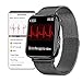 Produktbild DigiKuber Smart Watch EKG, 1,91 Zoll wasserdichte Smartwatch mit Blutzucker, Blutdruck, SpO2, Herzfrequenz, Körpertemperatur, Nachrichten und Anruferinnerung für Android iOS (Schwarz, 22mm Metal)