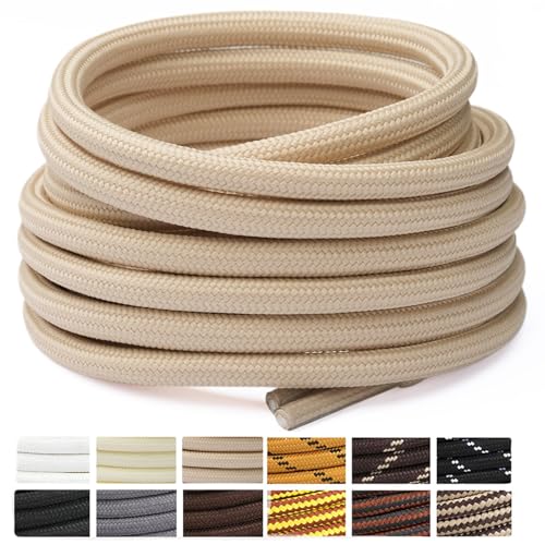 Image of Stepace 2 Pairs Round Heavy Duty Boot Laces for Hiking and Work Boots