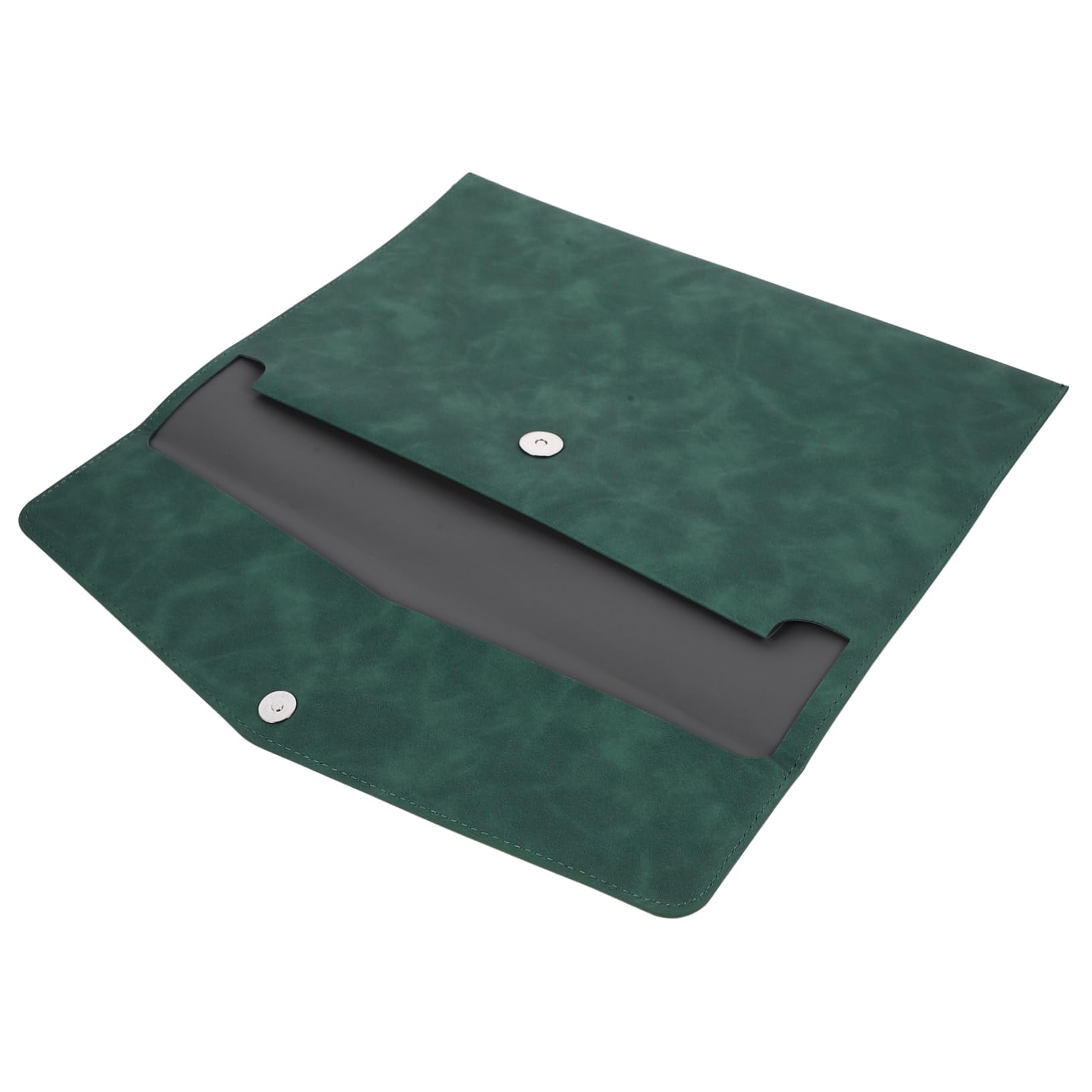 Portadocumentos A4 de Piel Sintética Verde, Carpeta Plegable Portátil