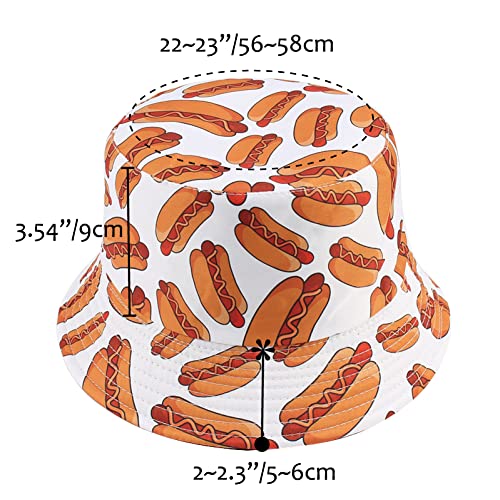 Image of Reversible Bucket Hat for Women Summer Travel Fisherman Cap, Girls Cute Double Side Wear Bucket Cap