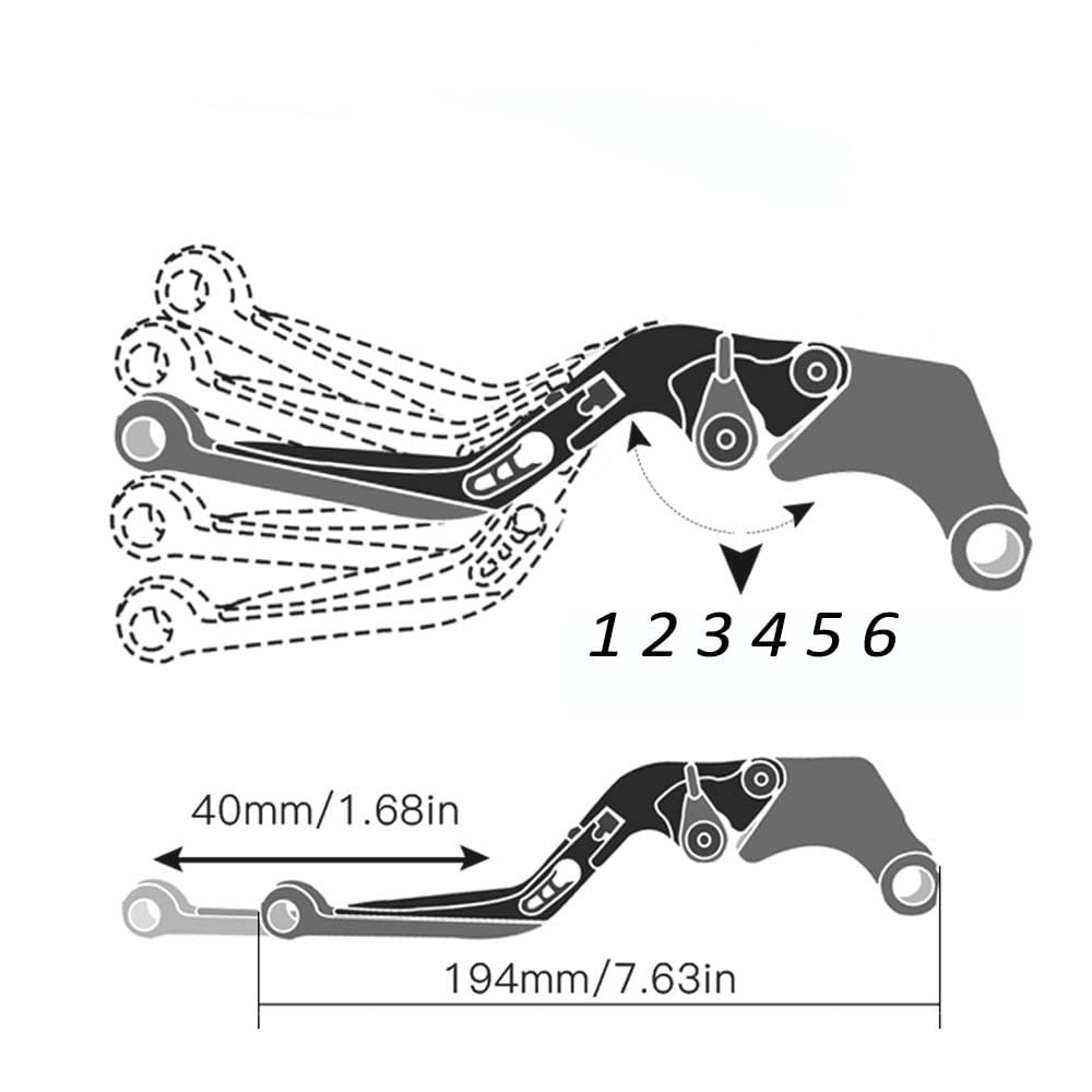 Moto Leviers d'embrayage De Frein Leviers d'embrayage De Frein Réglables CNC De Moto Poignées De Guidon Extrémités De Guidon pour Kawasaki KLX150S 2009-2013 (Couleur : 13)