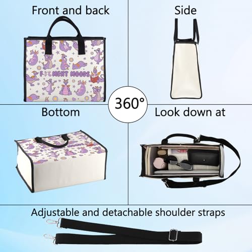 Bolsa Tote Dragon Morado Lona miniatura 5