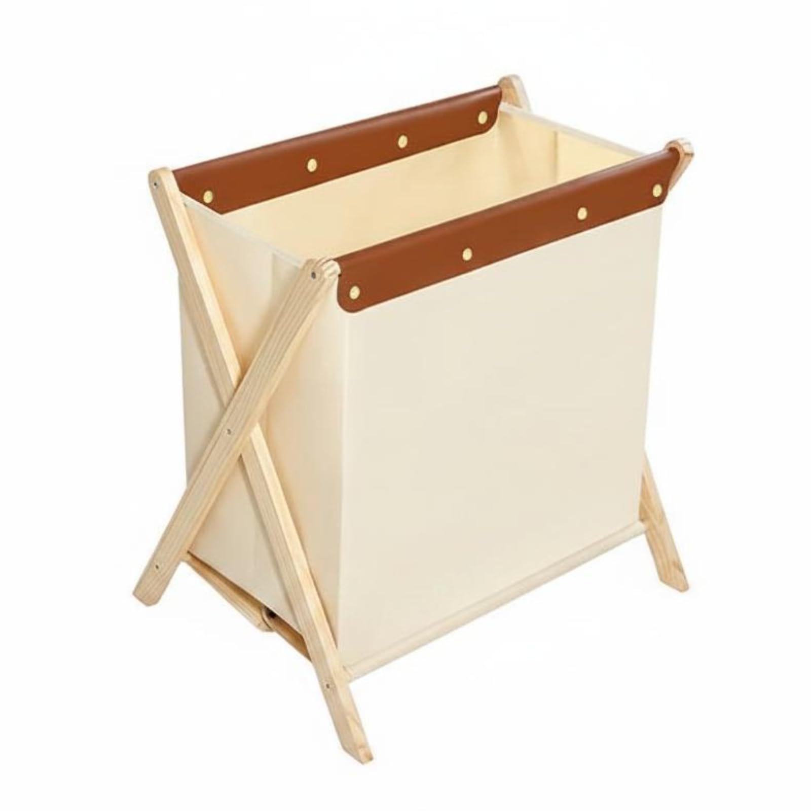 Jiuvaso Cesto Portabiancheria Pieghevole Cesta Bucato Contenitore Cesto Lavanderia Organizer Casa con Gambe in Legno Inclinate E Cestino Richiudibile per