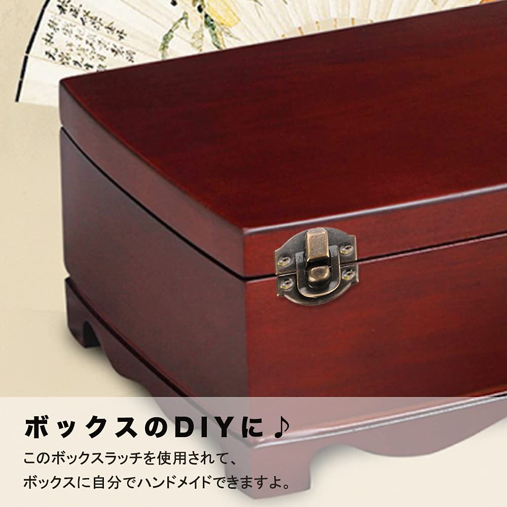 Amazon.co.jp: 30個 ボックスラッチ ミニ ウッドボックスラッチ