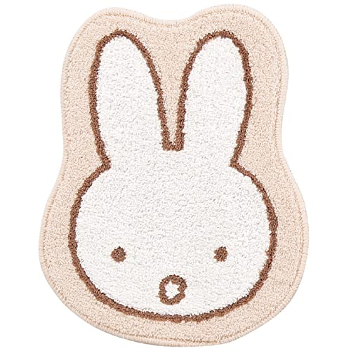 センコー(Senko) ミッフィー サプライズミッフィー マット ラグ 約50×38cm ベージュ キャラ キャラクター アニマル miffy 65348