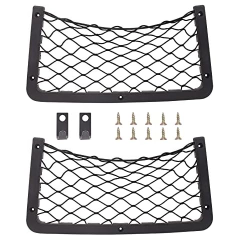 MAGIIN 2 Pcs Storage Nets for Campervan - Van Storage Nets Pocket Holder, Elastic Mesh Van Motorhome Caravan Boat Car Storage Solutions Accessories for Storing Phone/Water Bottle/Toiletry Cover