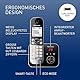 Panasonic KX-TG6821GB DECT Schnurlostelefon mit Anrufbeantworter (strahlungsarm, Eco-Modus, GAP Telefon, Festnetz, Anrufsperre) schwarz