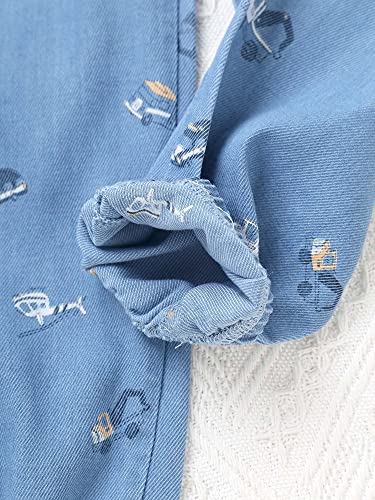 Hansber Kids Boys Girls Cartoon Print Jogger Pants Jeans Summer Denim Pants Cute Lounge Trousers4